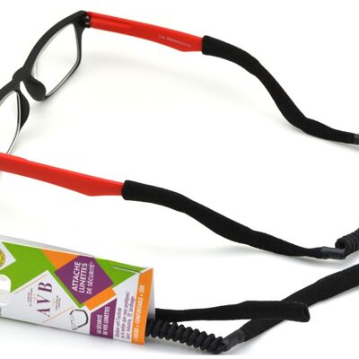 Self-adjusting adult glasses cord for sports