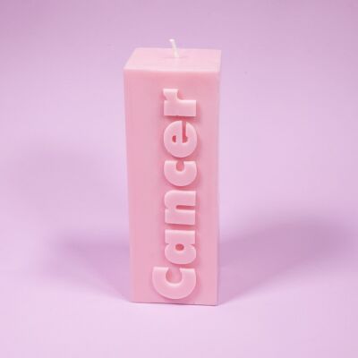 Cancer Zodiac Block Pillar Candle