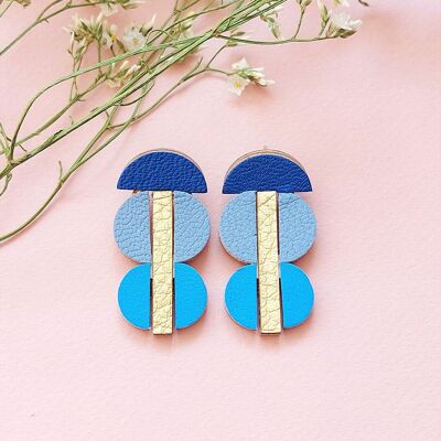 Boucles d'oreilles mi azur