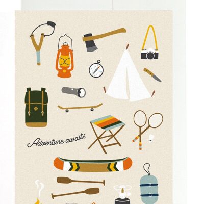 Biglietto di auguri - Accessori per l'avventura