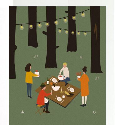 Biglietto di auguri - buon compleanno (picnic)