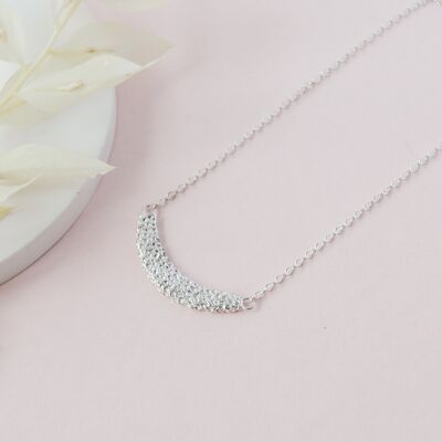 Versatile Curved Sterling Silver Necklace