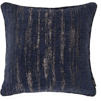 Coussin Chenille Texturé Bleu Marine_43cm x 43cm 1