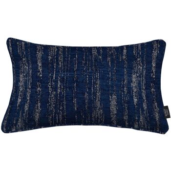 Coussin Chenille Texturé Bleu Marine_43cm x 43cm 3