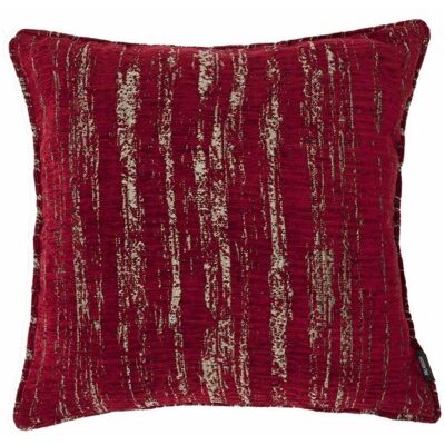 Textured Chenille Wine Red Cushion_49cm x 49cm