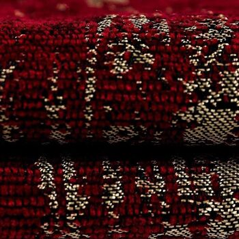 Coussin Texturé Chenille Rouge Vin_49cm x 49cm 4