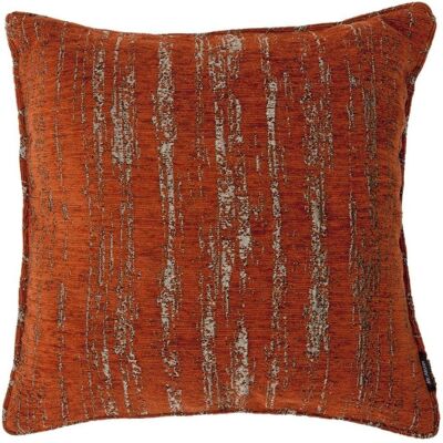 Textured Chenille Burnt Orange Cushion_49cm x 49cm