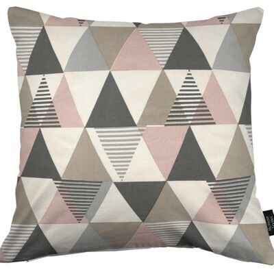 Vita Cotton Print Blush Pink Cushion_49cm x 49cm