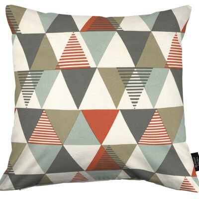 Vita Cotton Print Burnt Orange Cushion_43cm x 43cm