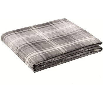 Angus Charcoal Grey Tartan Throws & Runners_Regular (130cm x 200cm)