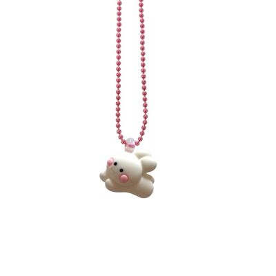 Pop Cutie Gacha Fluffy Bunny Kids Necklaces