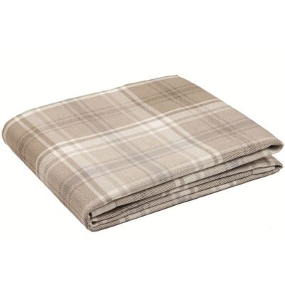 Angus Beige Cream Tartan Throws & Runners_Large (180cm x 254cm)