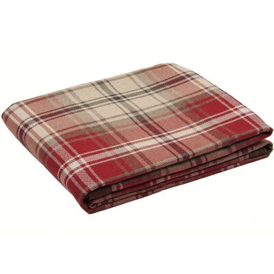 Angus Red + White Tartan Throws & Runners_Regular (130cm x 200cm)