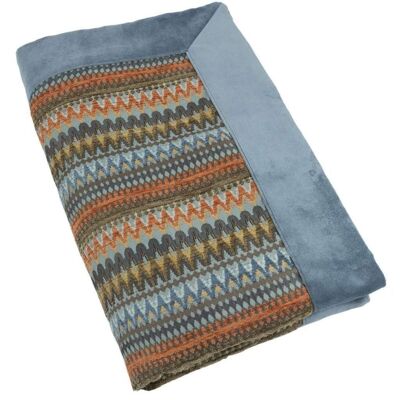 Curitiba Aztec Orange + Teal Throw_Regular (130cm x 200cm)