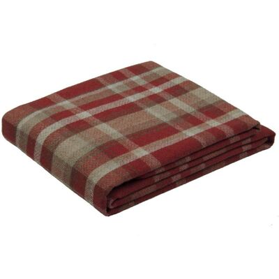 Heritage Red + White Tartan Throws & Runners_Regular (130cm x 200cm)