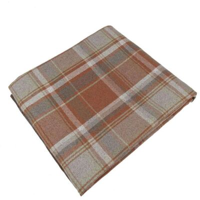 Heritage Burnt Orange + Grey Tartan Throws & Runners_Extra Large (200cm x 254cm)