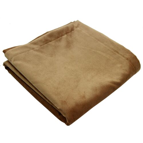 Matt Caramel Gold Velvet Throw Blankets & Runners_Regular (130cm x 200cm)