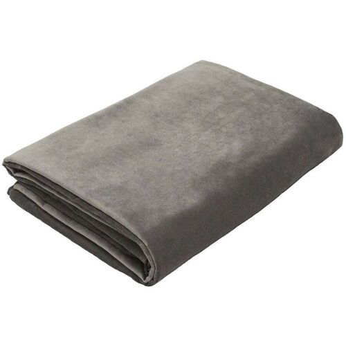 Matt Charcoal Grey Velvet Throw Blankets & Runners_Regular (130cm x 200cm)
