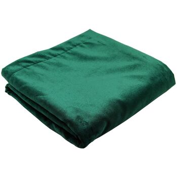 Couvertures et chemins de lit en velours vert émeraude mat_Grand (180 cm x 254 cm) 1
