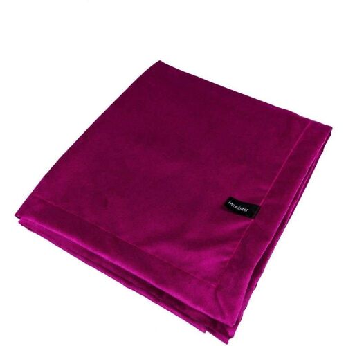 Matt Fuchsia Pink Velvet Throw Blankets & Runners_Regular (130cm x 200cm)