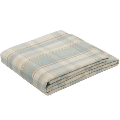 Heritage Duck Egg Blue Tartan Table Runner_Bed Runner (50cm x 165cm)