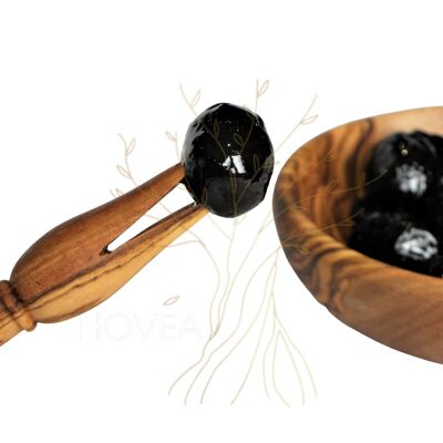 Spiedino in legno d'ulivo per aperitivo, formaggi e salumi