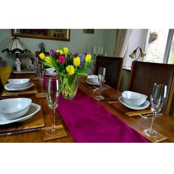 Matt Aubergine Purple Velvet Table Runner_Table Runner (30cm x 200cm) 9