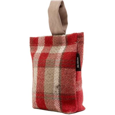 Heritage Tartan Red + White Fabric Door Stop