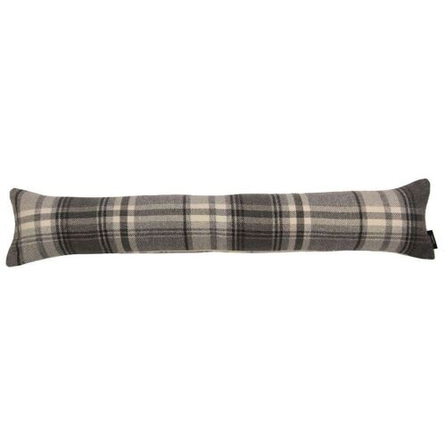 Heritage Charcoal Grey Tartan Draught Excluder