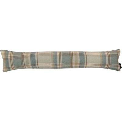 Heritage Duck Egg Blue Tartan Draught Excluder