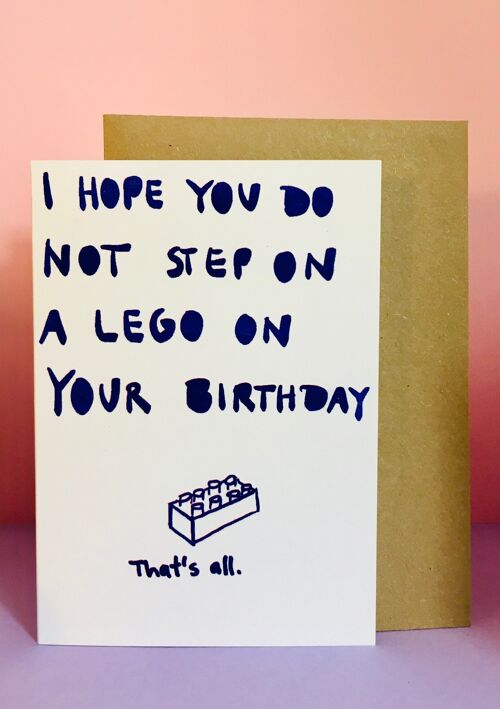 I Hope You Do Not Step On A Lego Karte