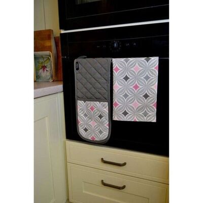 Laila Pink Cotton Tea Towel Set