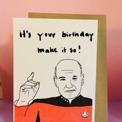 Es tuyo tu tarjeta de cumpleaños Picard