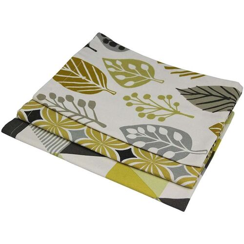 Ochre Yellow Cotton Tea Towel Set