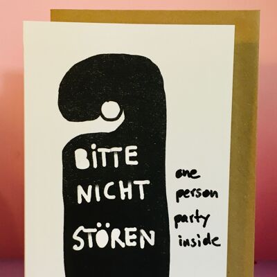 One person party card