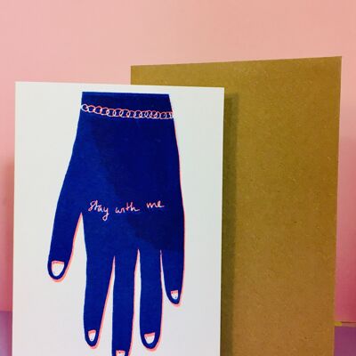 Stay With Me Card Blue