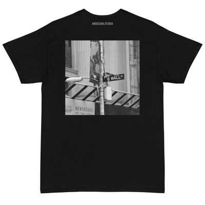 AB Printed Back Black Wallstreet T-Shirt Made in America - Black