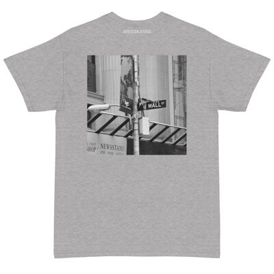 AB Printed Back Black Wallstreet T-Shirt Made in Americaport Grey