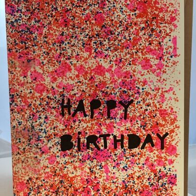 Big Speckles Birthday Card Colorful 1