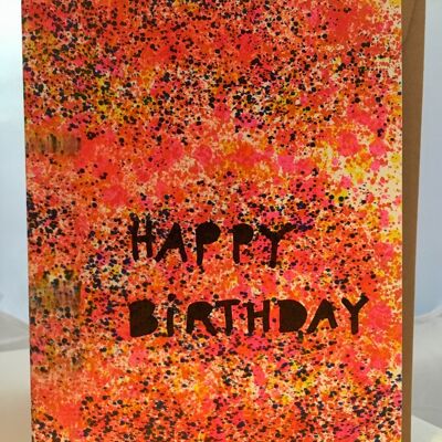 Card Happy Birthday Splashes 5