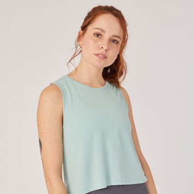 Short and sweet bamboo top, mint