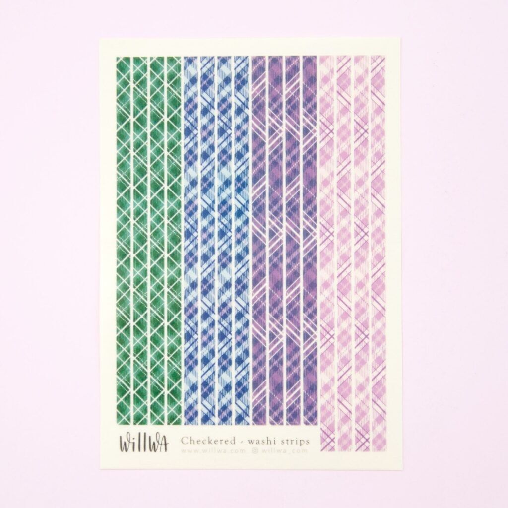 Checkered washi strips