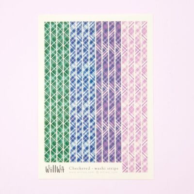 Checkered washi strips