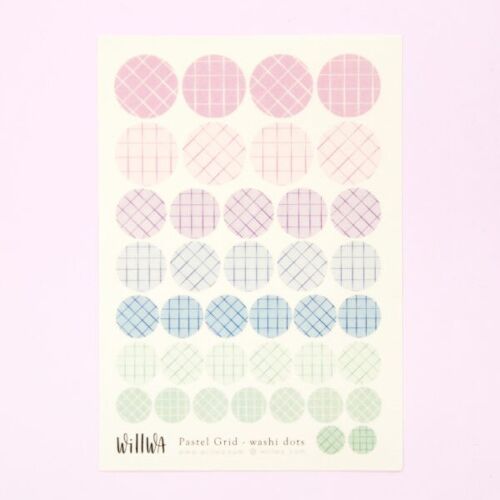 Pastel Grid Washi Dots