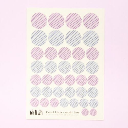 Pastel Lines washi dots