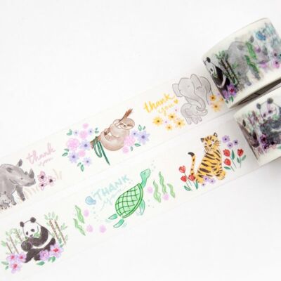 Thank You Animals washi tape