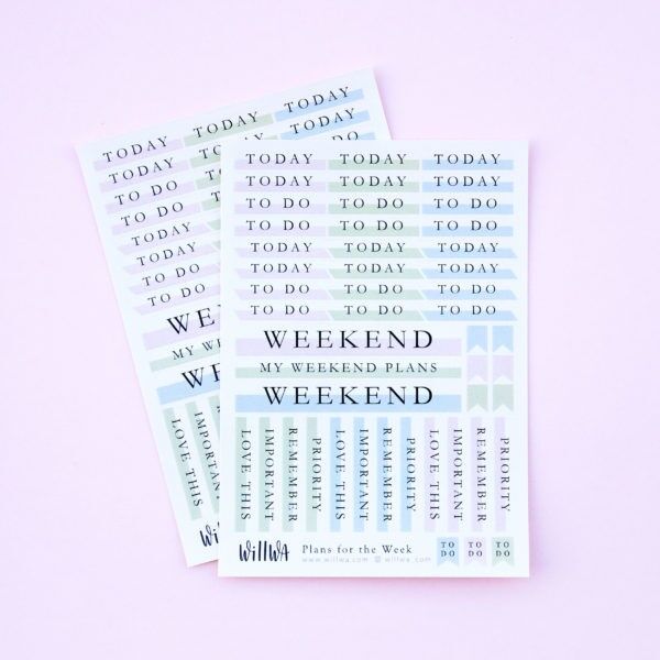 Pläne für die Woche