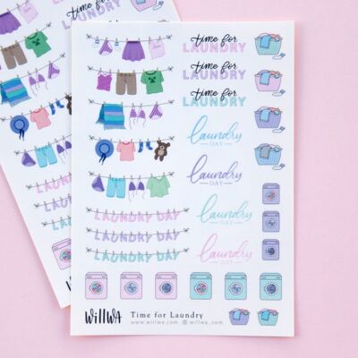 Time for Laundry Sticker Sheet