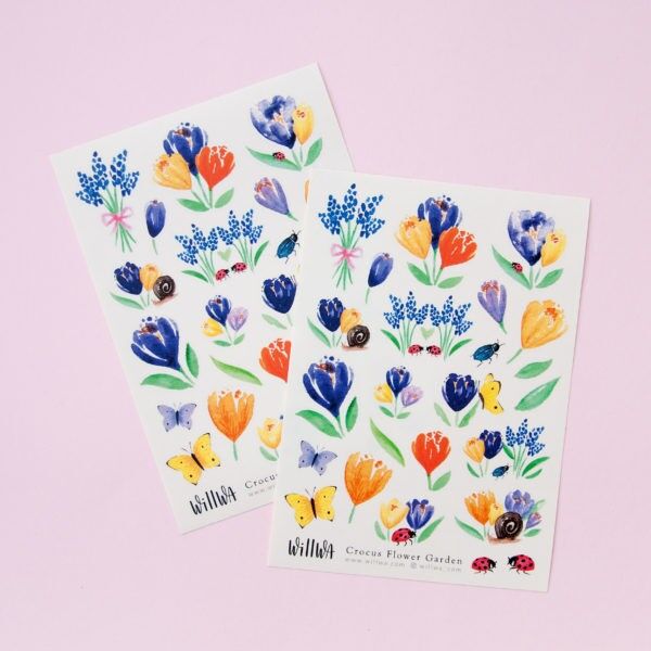 Jardín de flores de azafrán