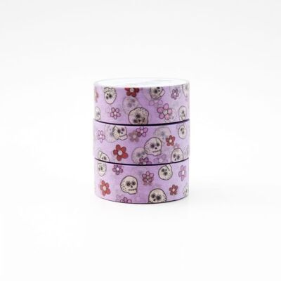Washi Tape mit floralen Totenköpfen